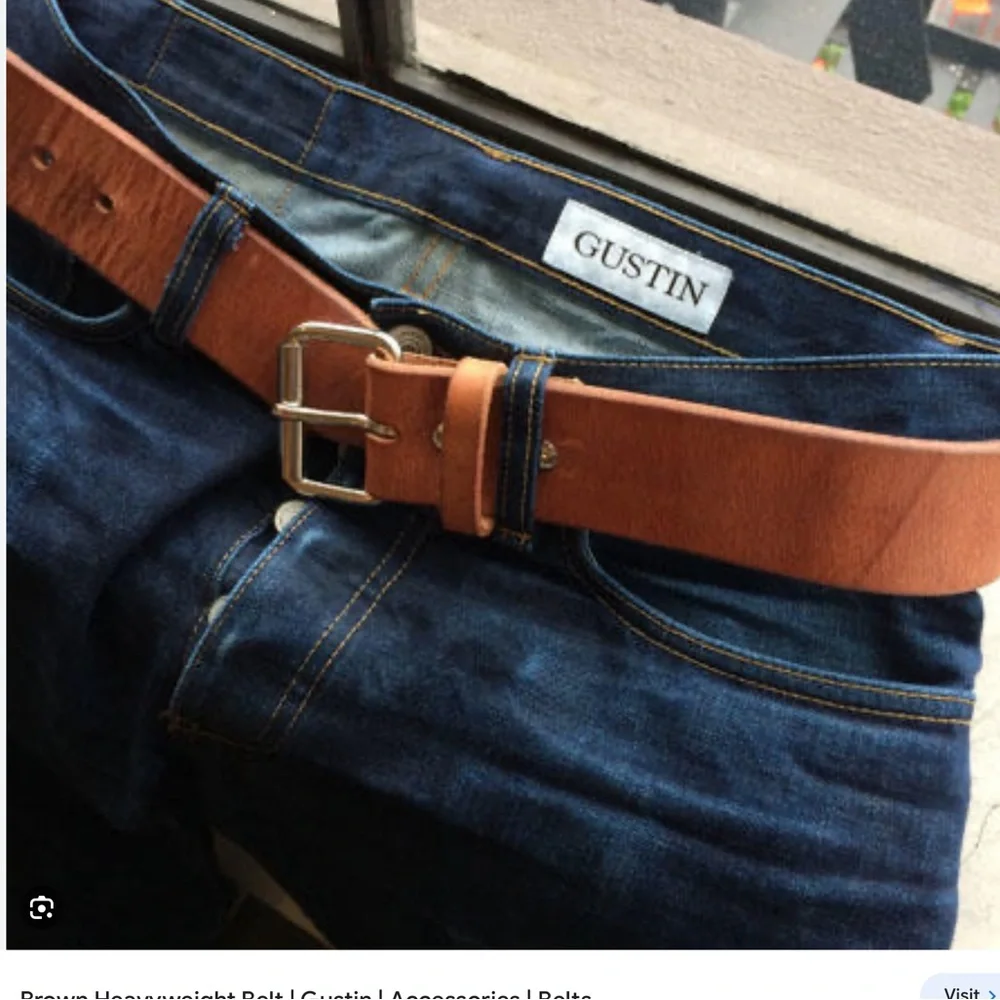 Gustin BROWN HEAVYWEIGHT BELT, size 36, NEW no tags.